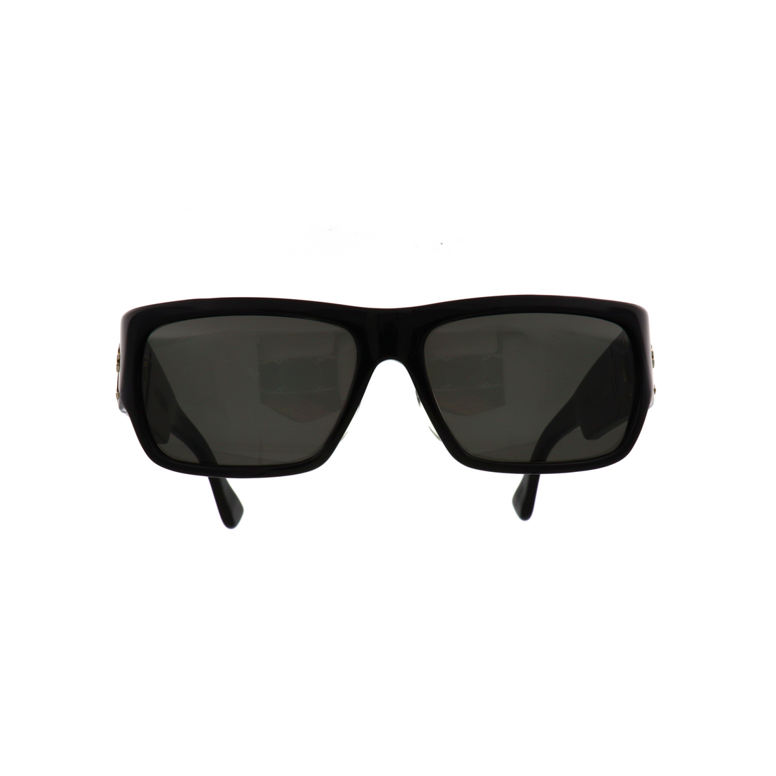 Chrome Hearts Bjorn Again sunglasses front view | Bjorn Again black sunglasses side profile | Chrome Hearts Bjorn Again hidden logo detail | Luxury Bjorn Again Zeiss lens close-up