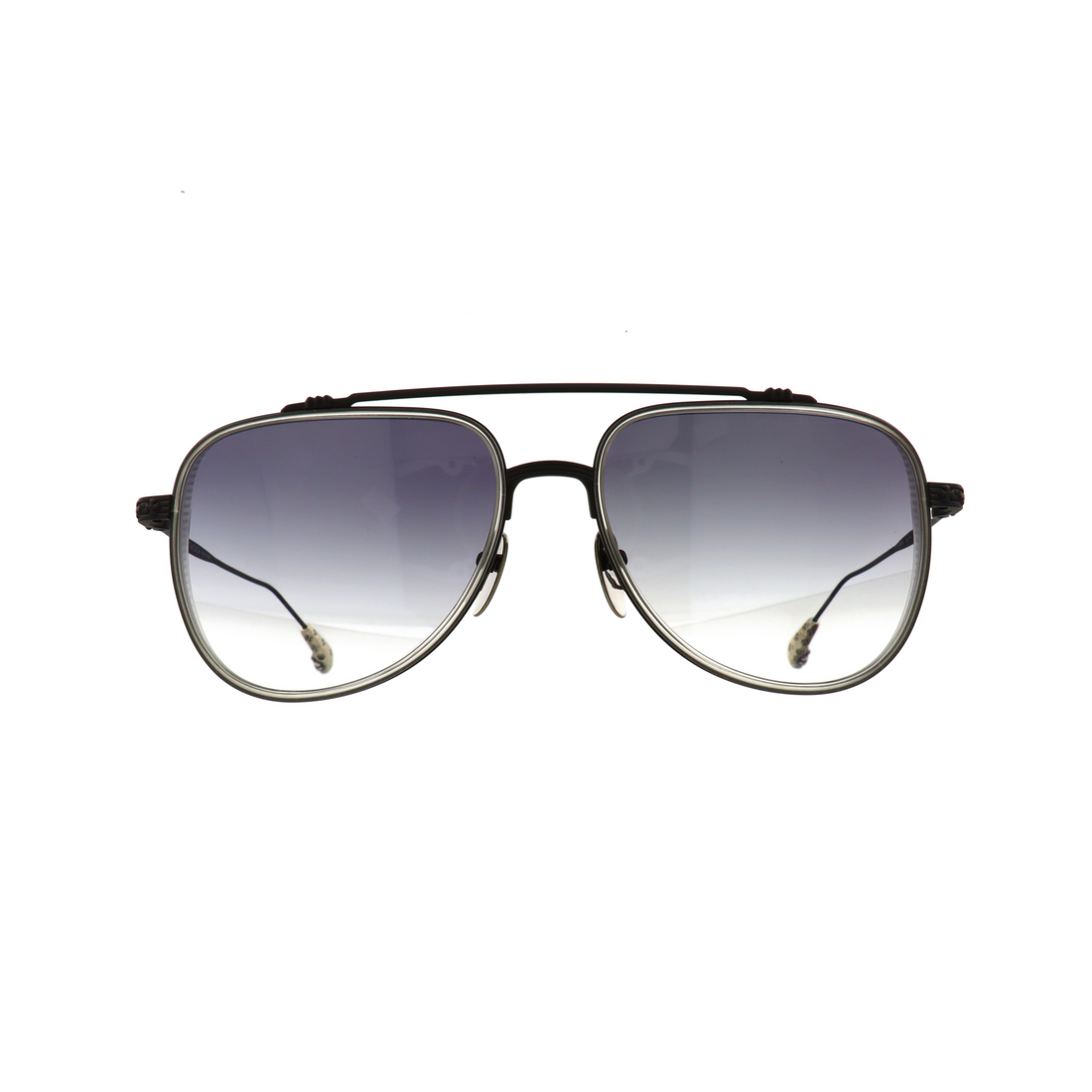 Chrome Hearts Whisker Biscuit sunglasses front view | Whisker Biscuit sunglasses side profile | Chrome Hearts Whisker Biscuit detailing | Luxury Whisker Biscuit eyewear close-up