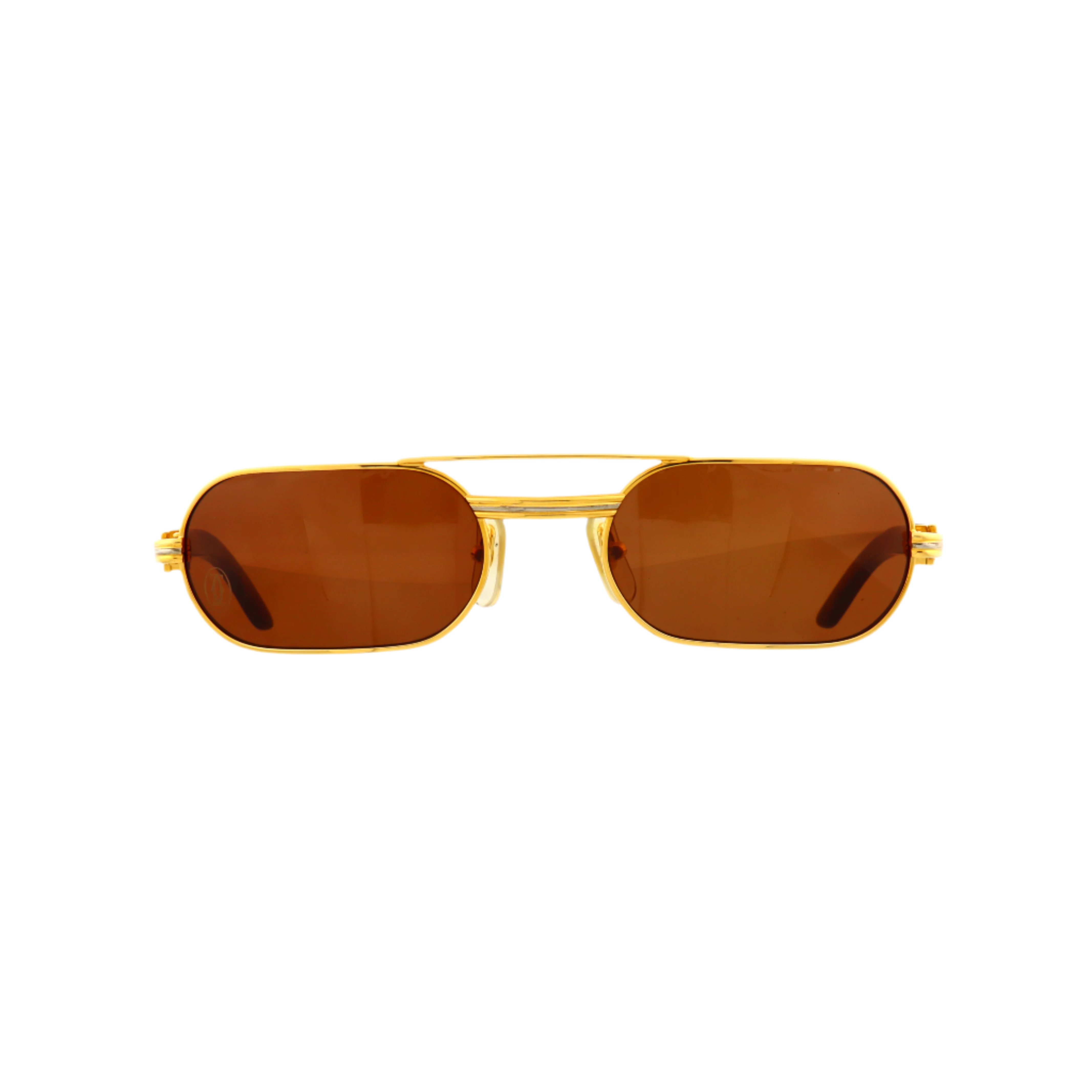 Must de Cartier サングラス ウッドテンプル ケース付 Must de Cartier Burl Wood Sunglasses Model Must