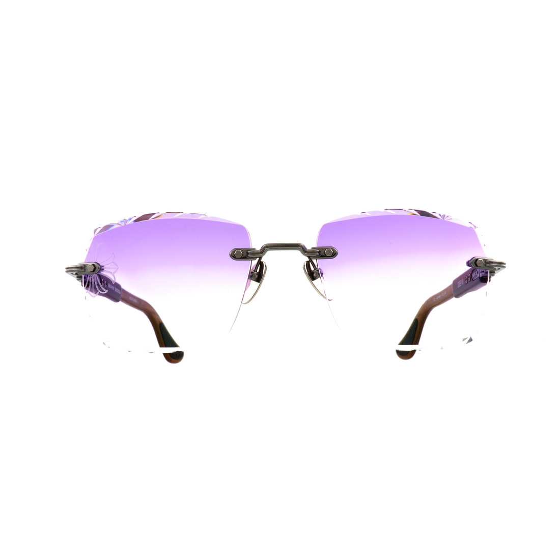 Chrome Hearts Deep III sunglasses in silver wood