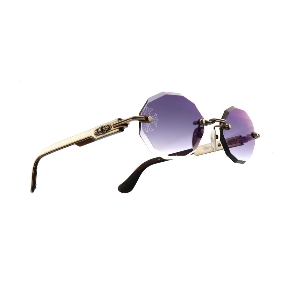 Chrome Hearts Deep II sunglasses in white frame