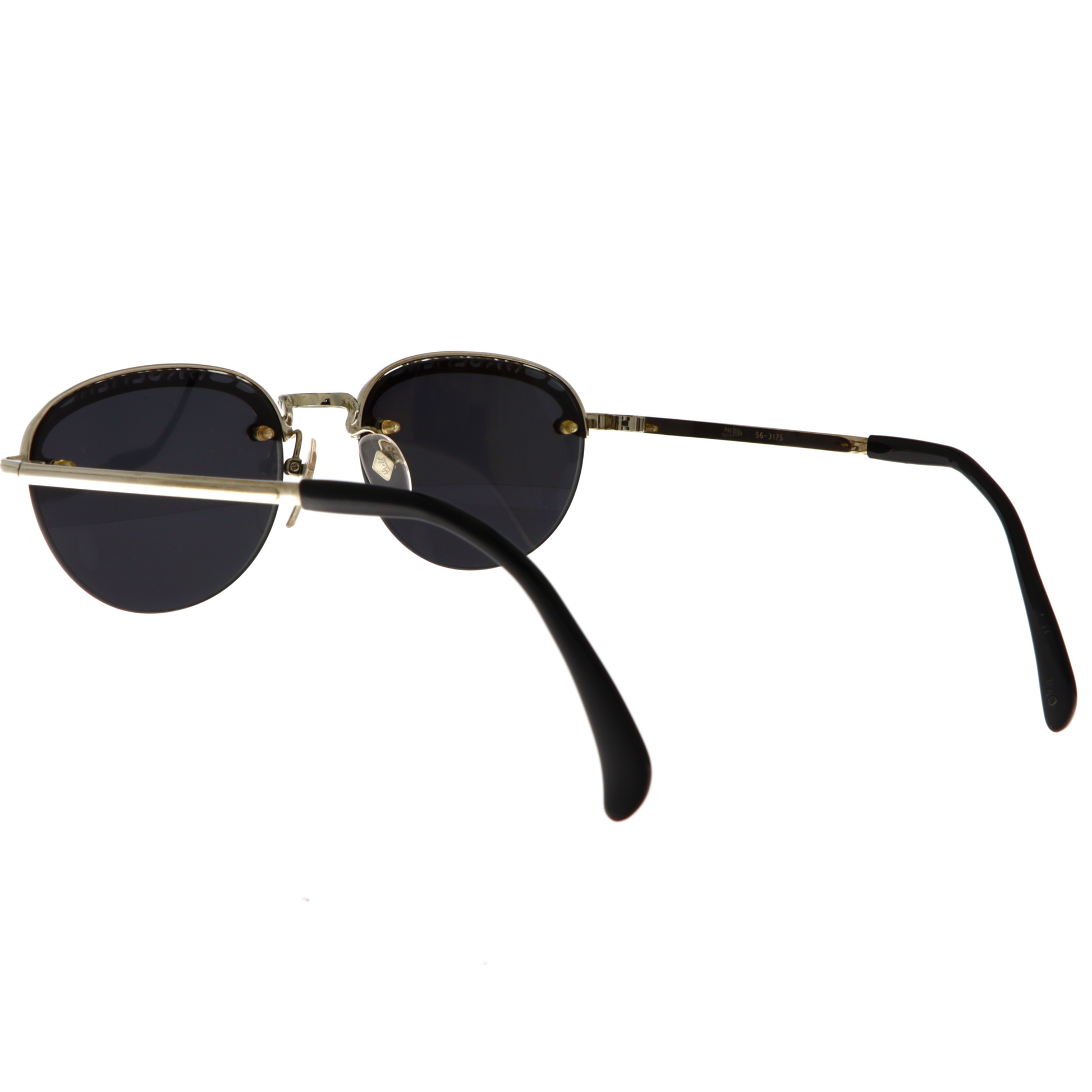 Luxury collectible silver sunglasses close-up