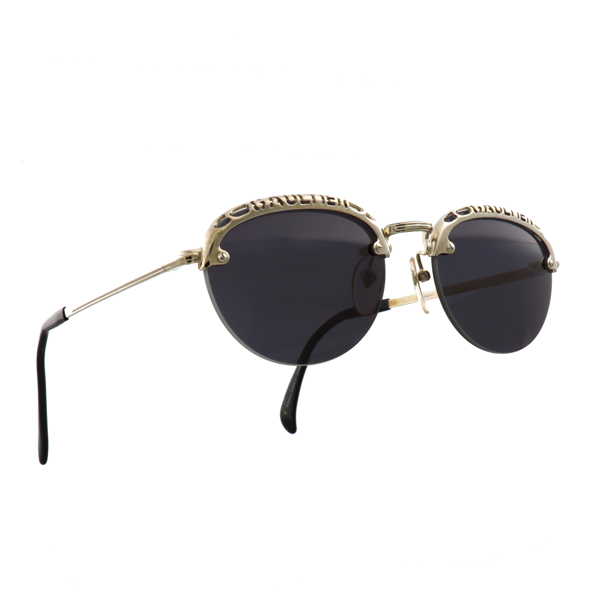 Vintage silver Jean Paul Gaultier eyewear side profile
