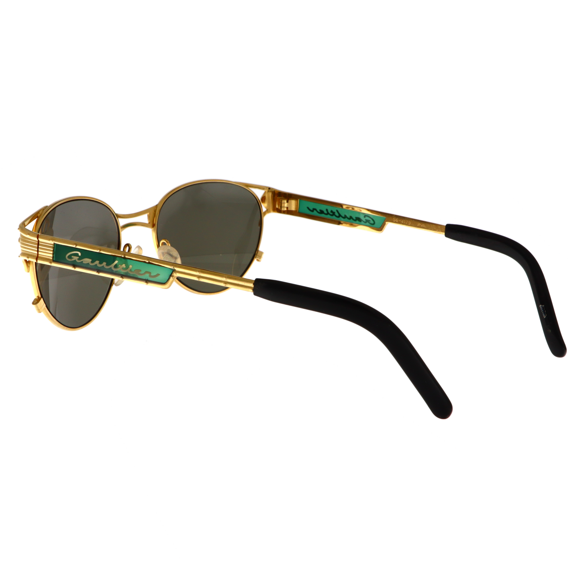 Luxury collectible gold sunglasses close-up