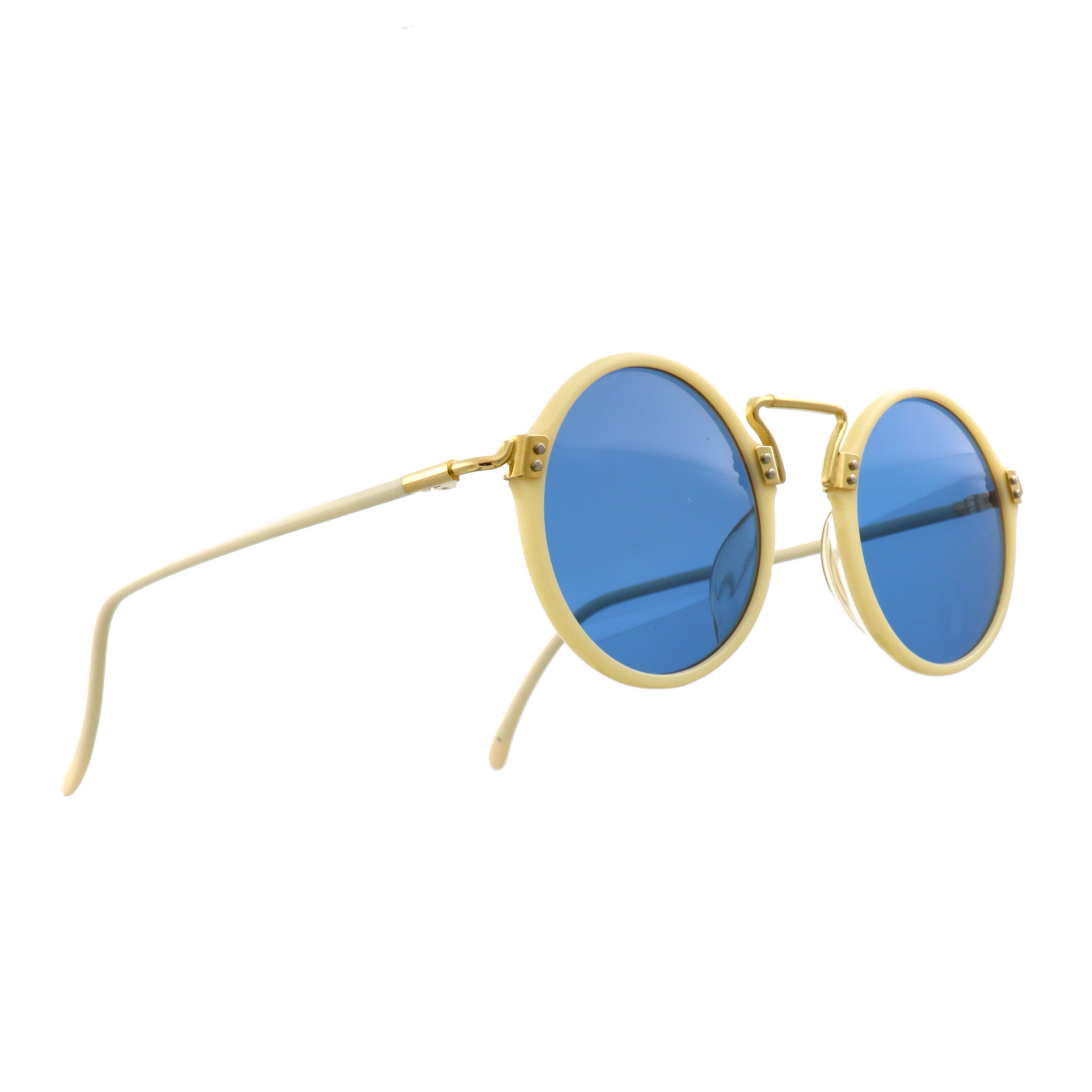 Vintage Jean Paul Gaultier white sunglasses side profile