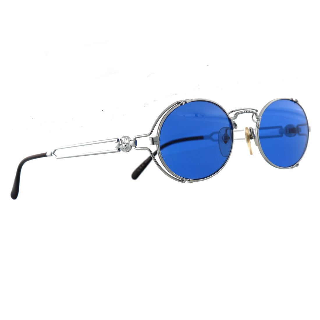JPG 1990s designer oval blue lens shades