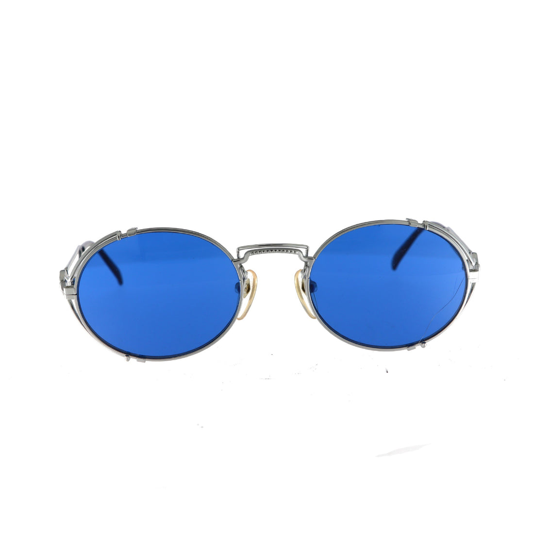 JPG 1990s designer oval blue lens shades