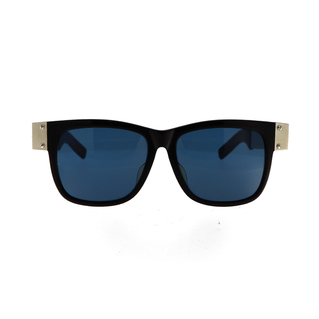 Jean Paul Gaultier 56-8002 sunglasses, JPG interchangeable arms wayfarer sunglasses, Vintage Gaultier dark blue lens eyewear, 1990s Gaultier sunglasses with bold design