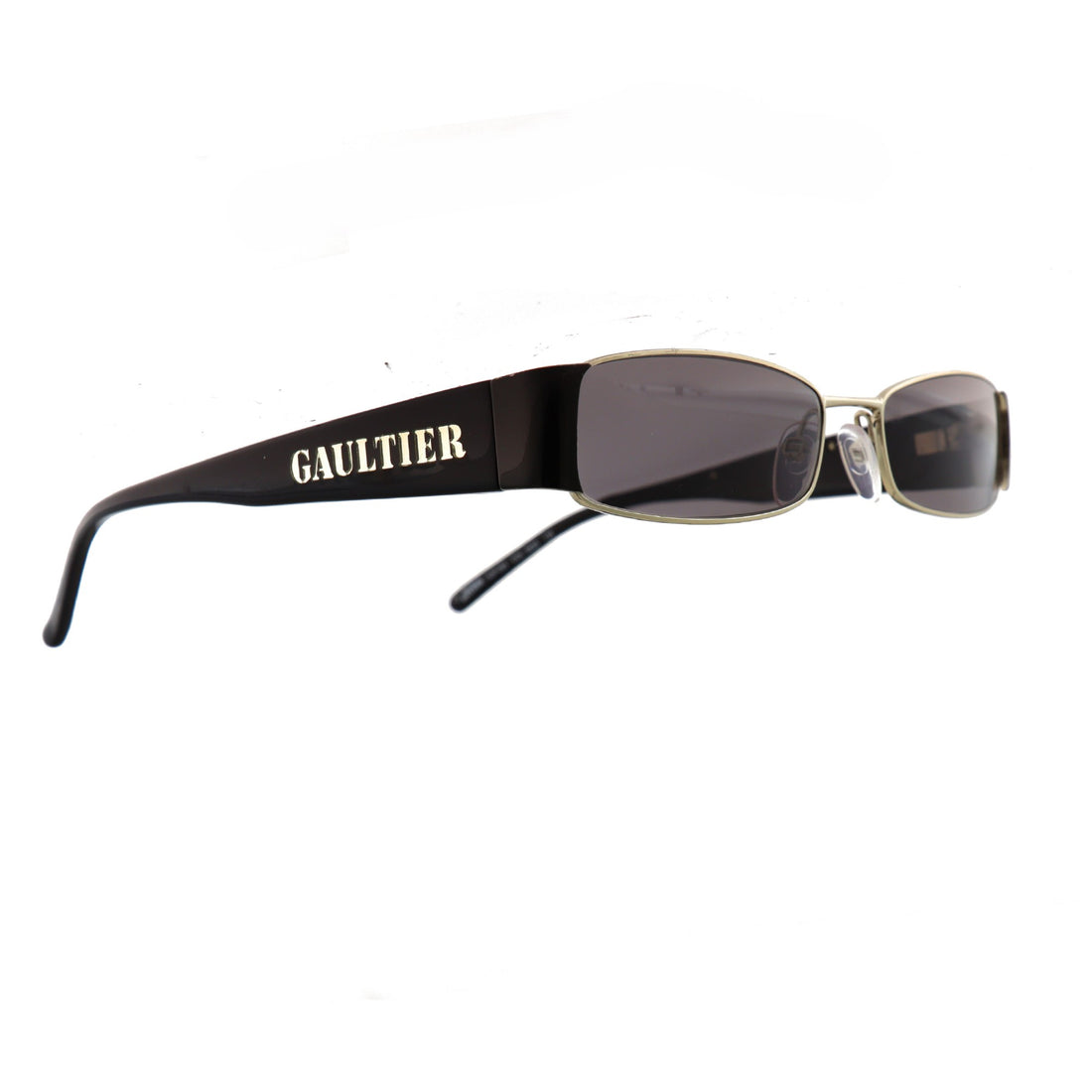 Jean Paul Gaultier SPJ095 shooting stars sunglasses, JPG jeweled sunglasses vintage rare, Side view of SPJ095 with star design, Gaultier designer sunglasses made in Japan

