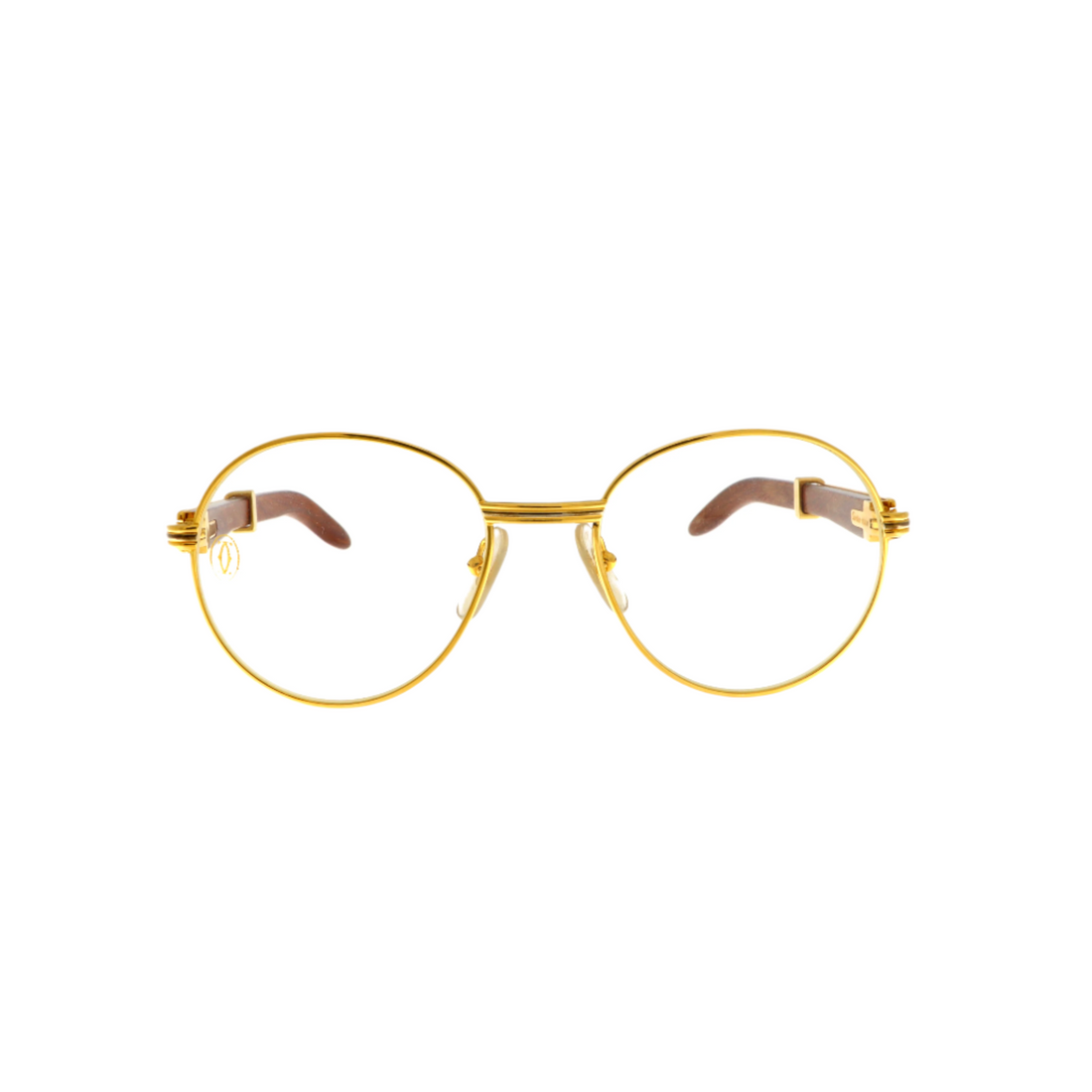 Must de Cartier bubinga wood eyeglasses model Bagatelle size 52-Artifact Visions