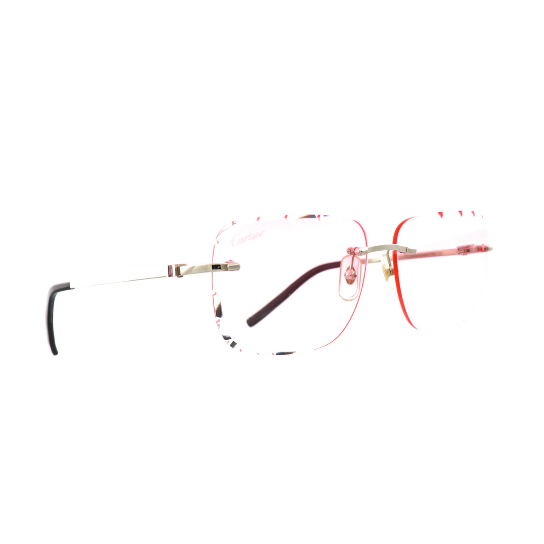 Must de Cartier Titanium Rimless Sunglasses (Pink Tourmaline early 2000's)