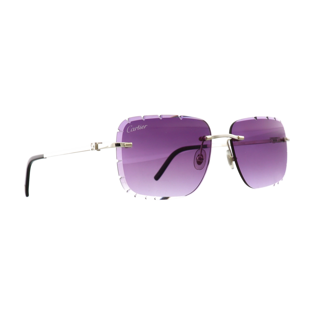 Cartier Rimless Collection Must de Cartier Rimless Titanium Sunglasses (Diamond early 2000's)