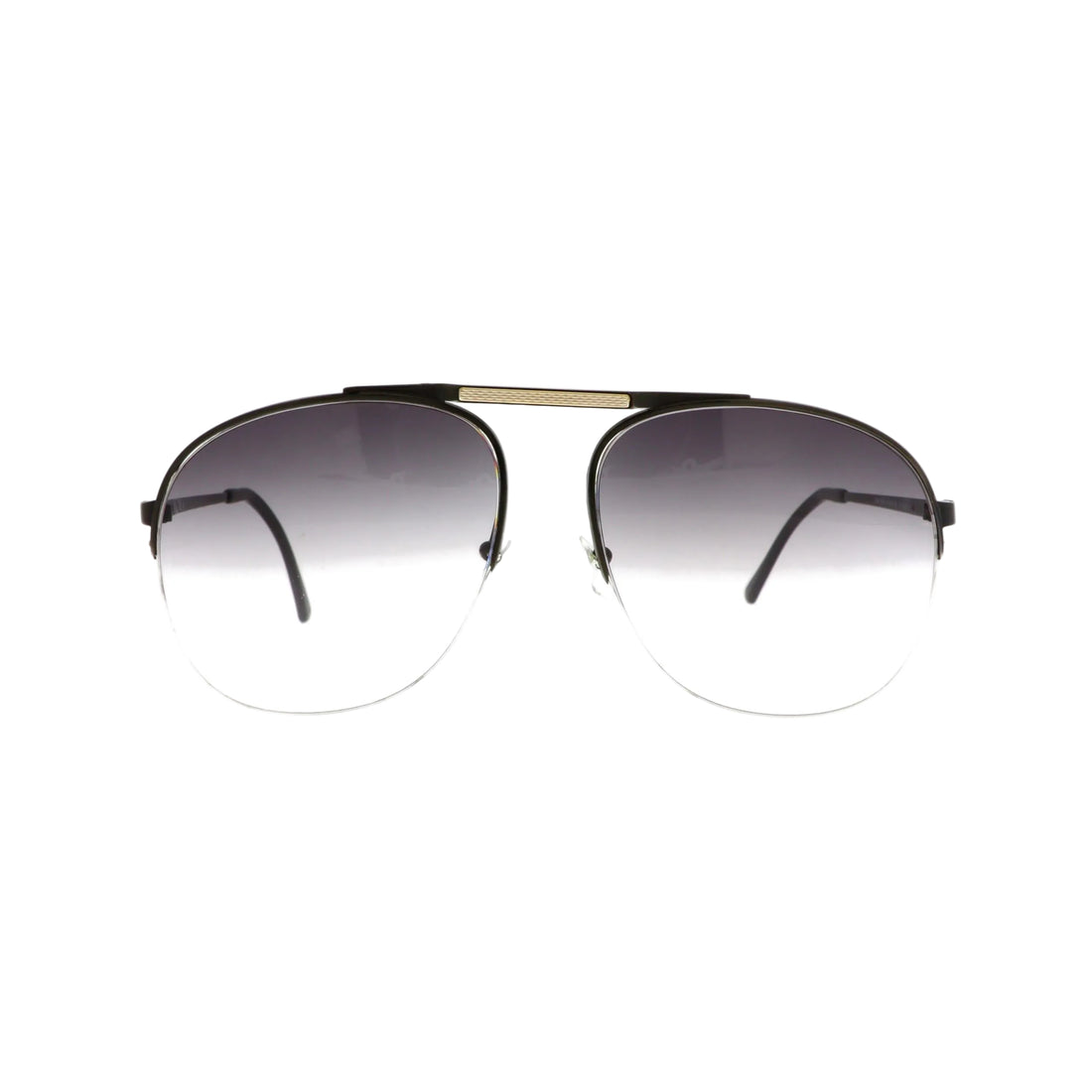 Black Dunhill sunglasses model 6022 with sleek rectangular frames and dark tinted lenses, front view.