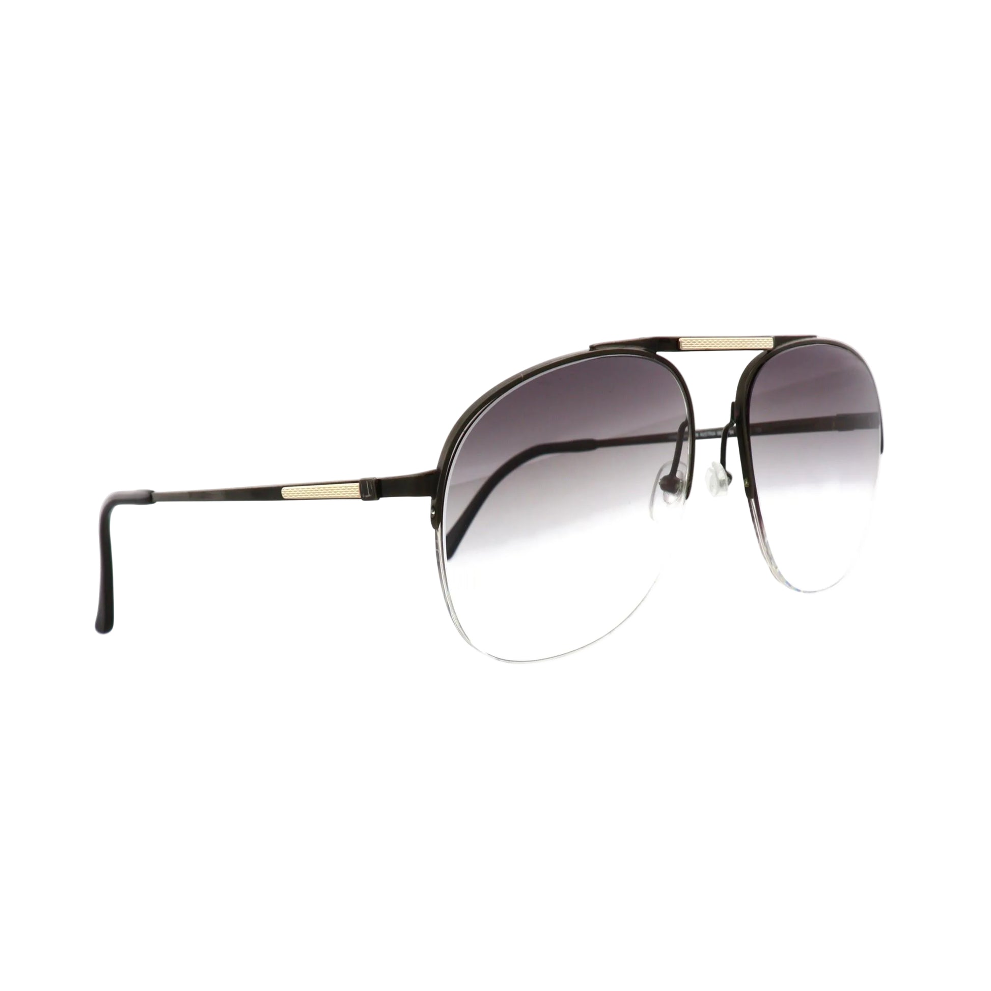 Dunhill sunglasses model 6022 with black frames and tinted lenses, shown from a side view.