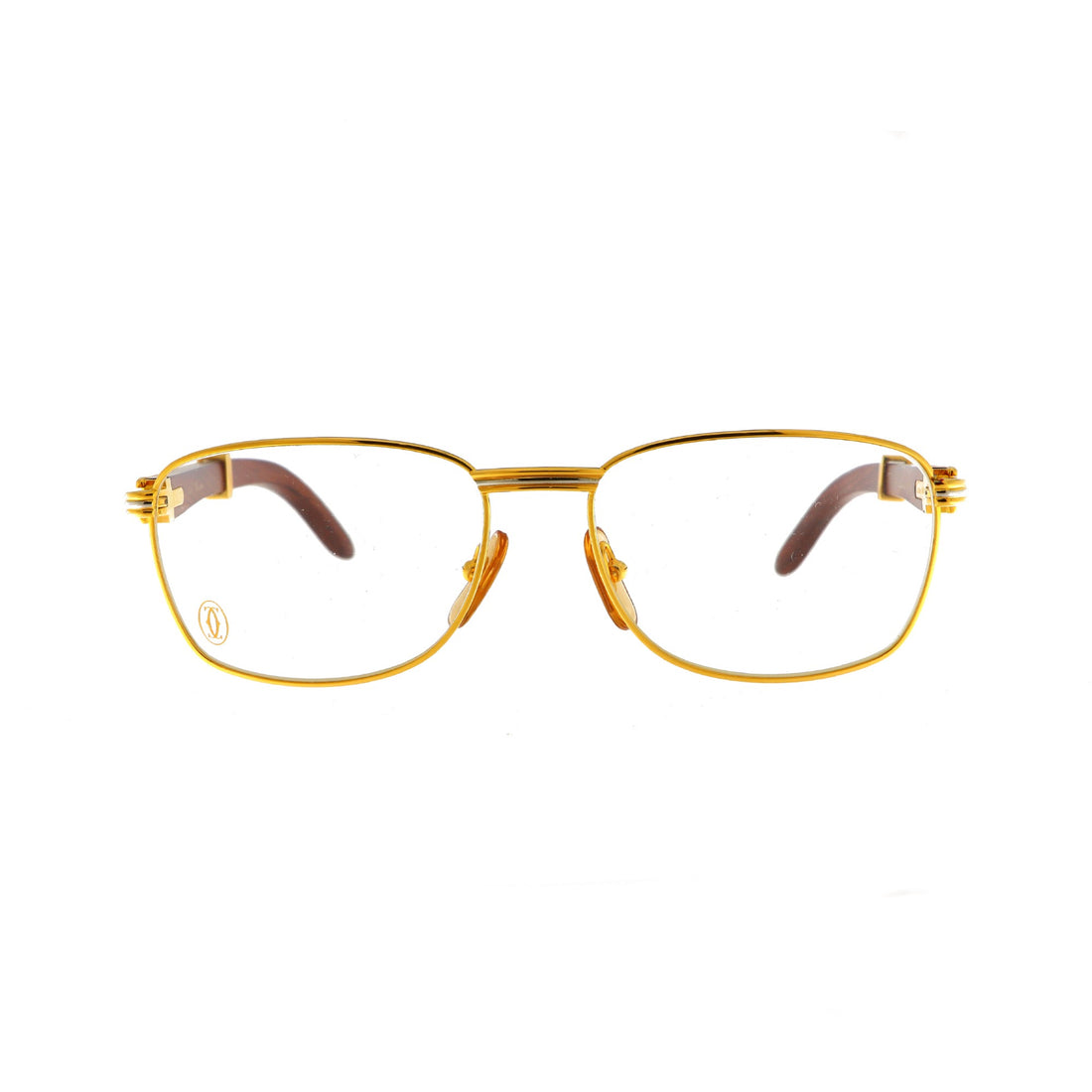 Must de Cartier bubinga wood eyeglasses model Amboise size 56-Artifact Visions