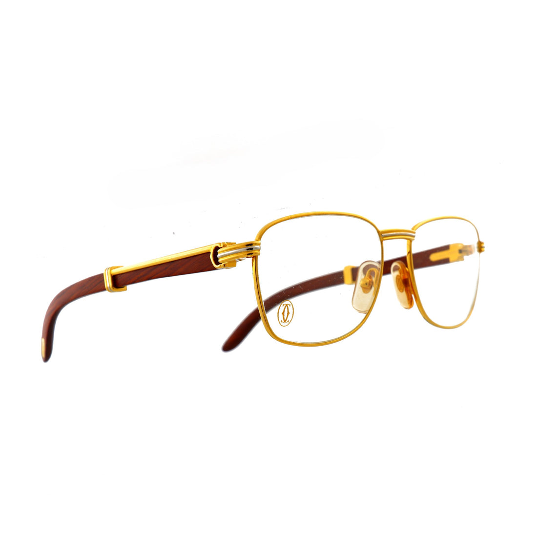 Must de Cartier bubinga wood eyeglasses model Amboise size 56-Artifact Visions