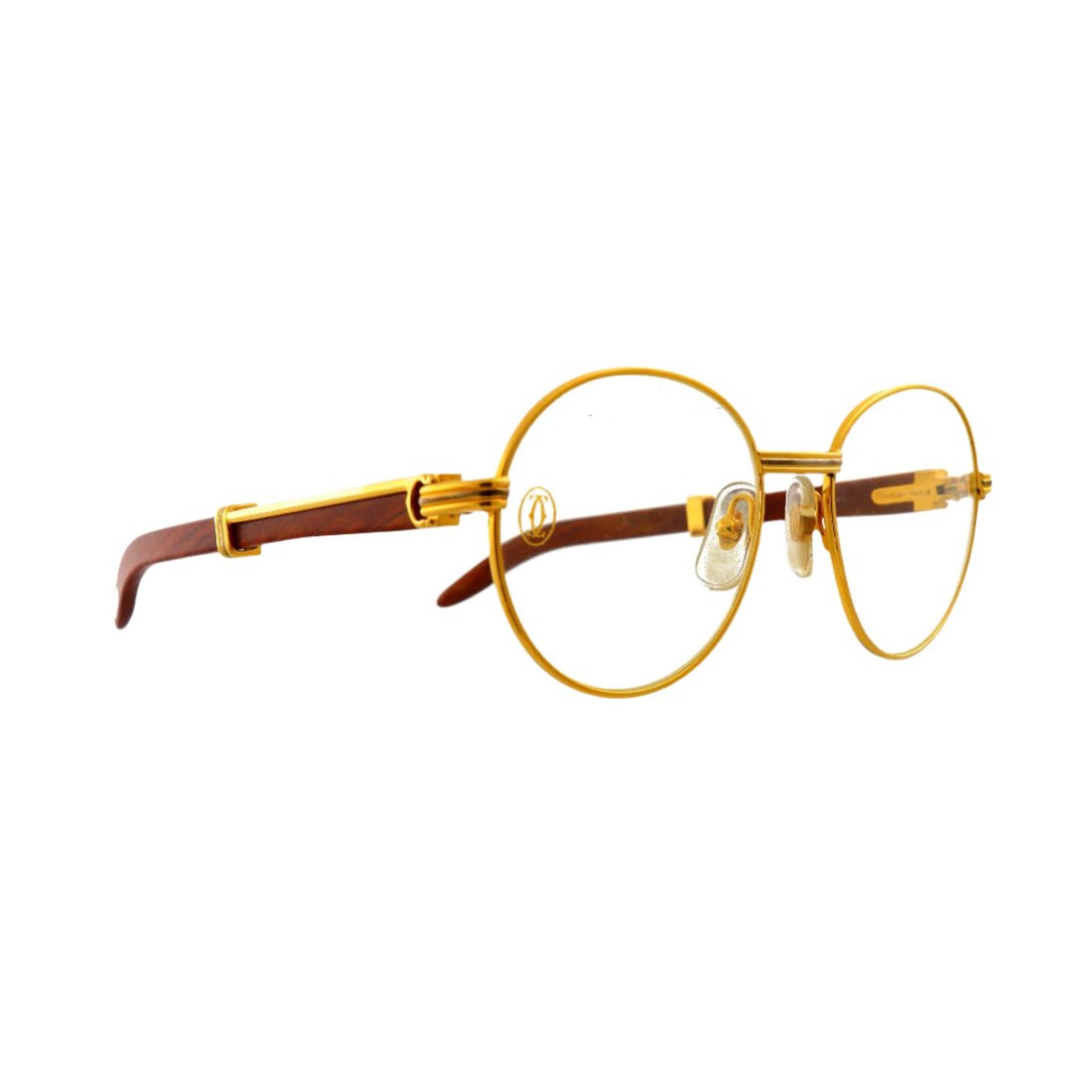 Must de Cartier bubinga wood eyeglasses model Bagatelle size 52-Artifact Visions