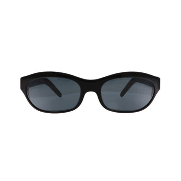Cartier sunglasses with black frames and silver accents, shown from the front view.