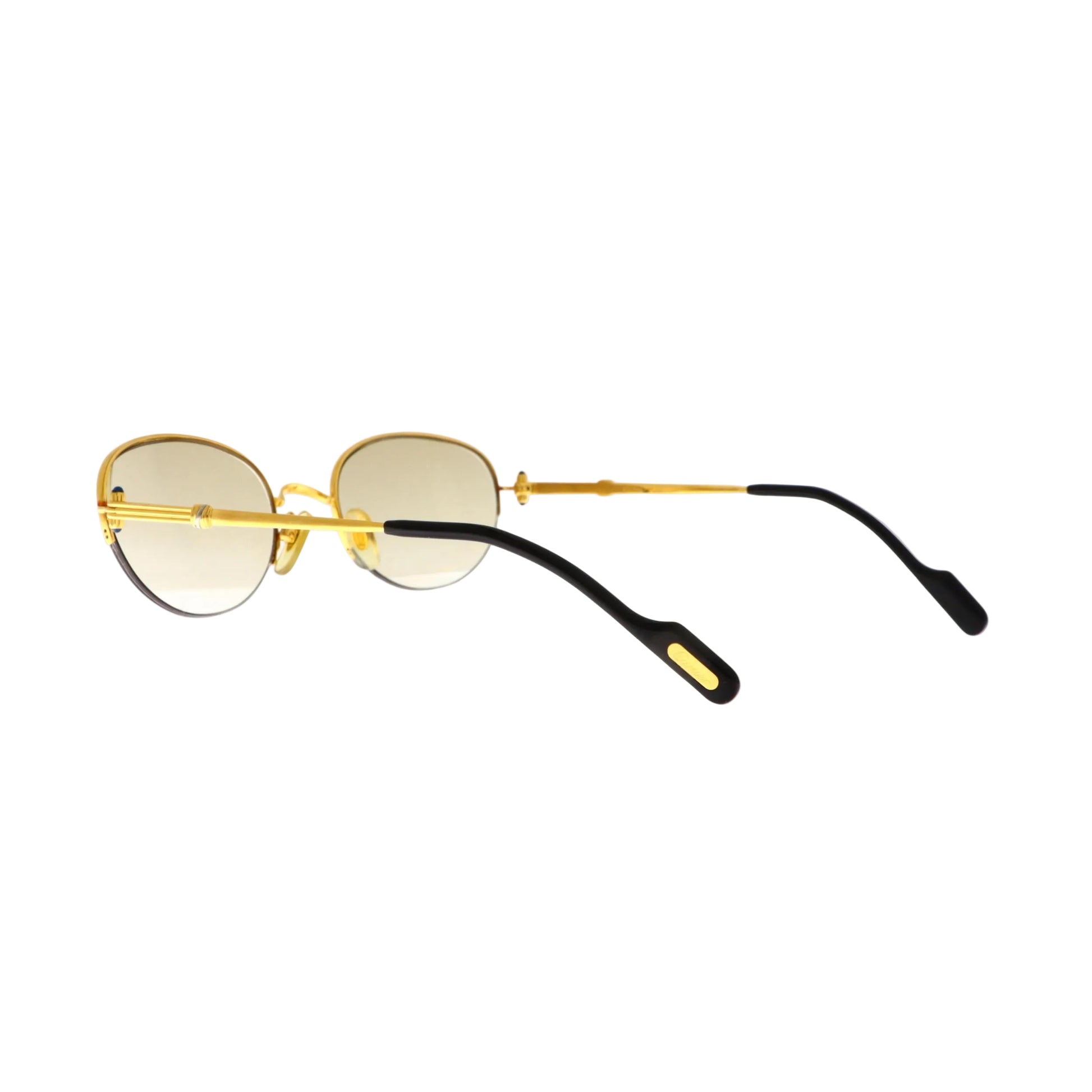 Cartier Must de Cartier Cabochon sunglasses with gold lenses and stylish frame, showcasing elegant design and craftsmanship.