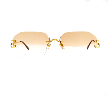 Brown Must de Cartier C decor sunglasses with size 56, featuring a stylish front design and brand logo for a sophisticated look.