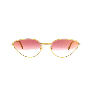 Cartier Must de Cartier Rivoli sunglasses with pink front and designer frame, stylish and protective eyewear for women.