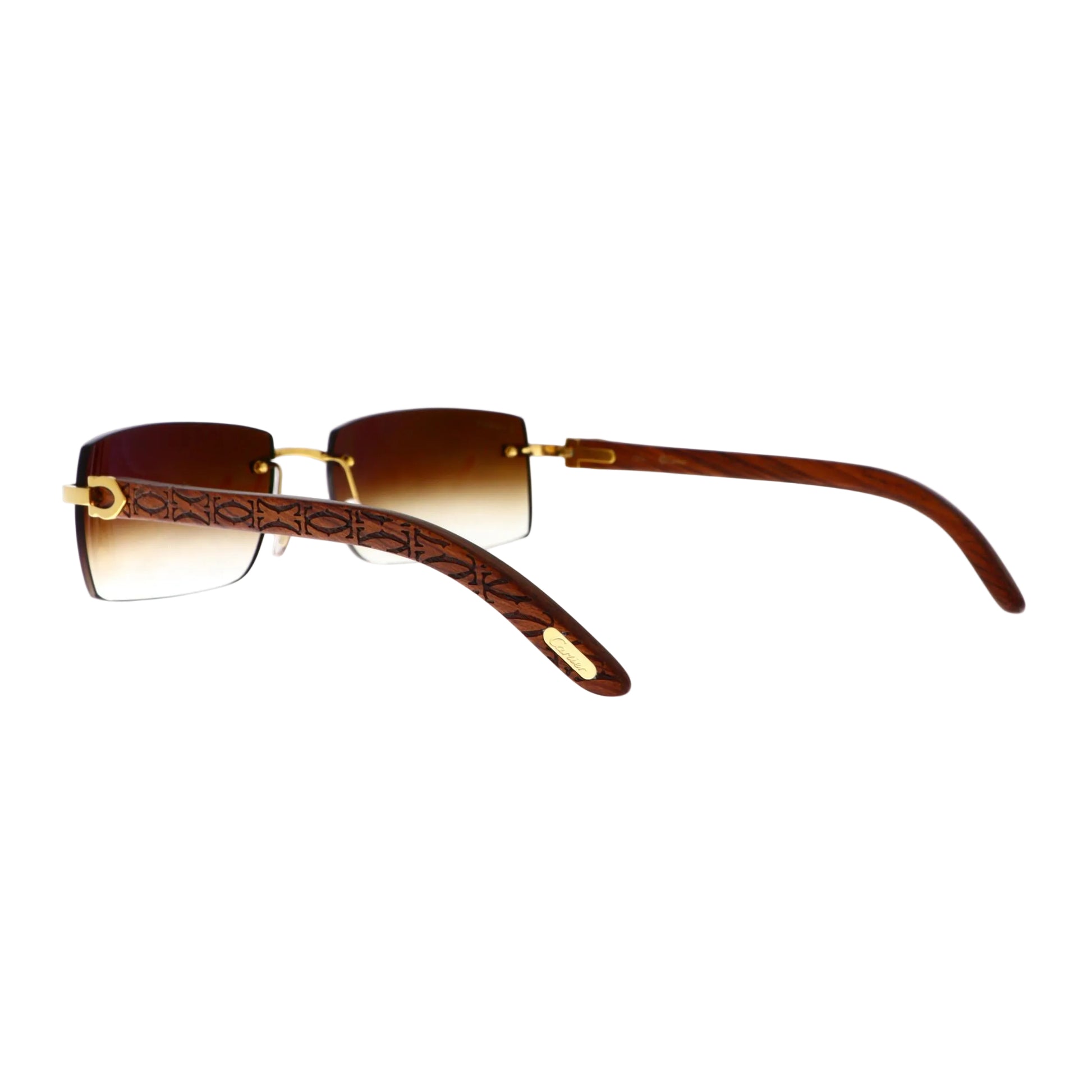 Cartier Rafaela sunglasses with brown lenses and CC motif frames from early 2000s, stylish and iconic eyewear.