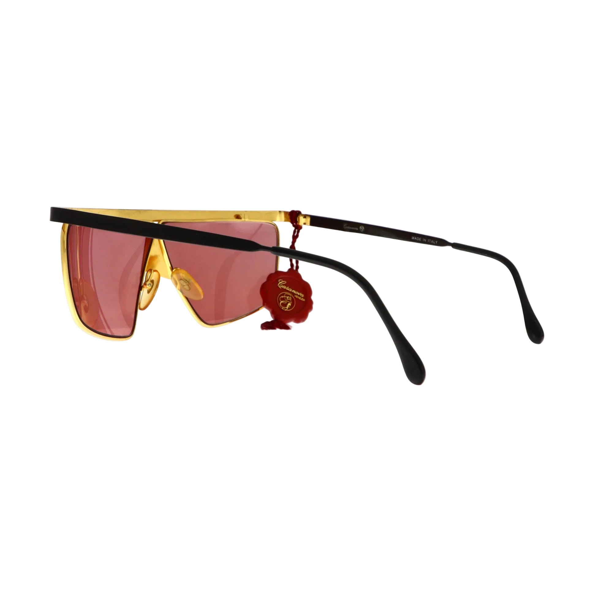 Casanova FC10 sunglasses with gold frames and dark lenses, stylish eyewear displayed on a neutral background.