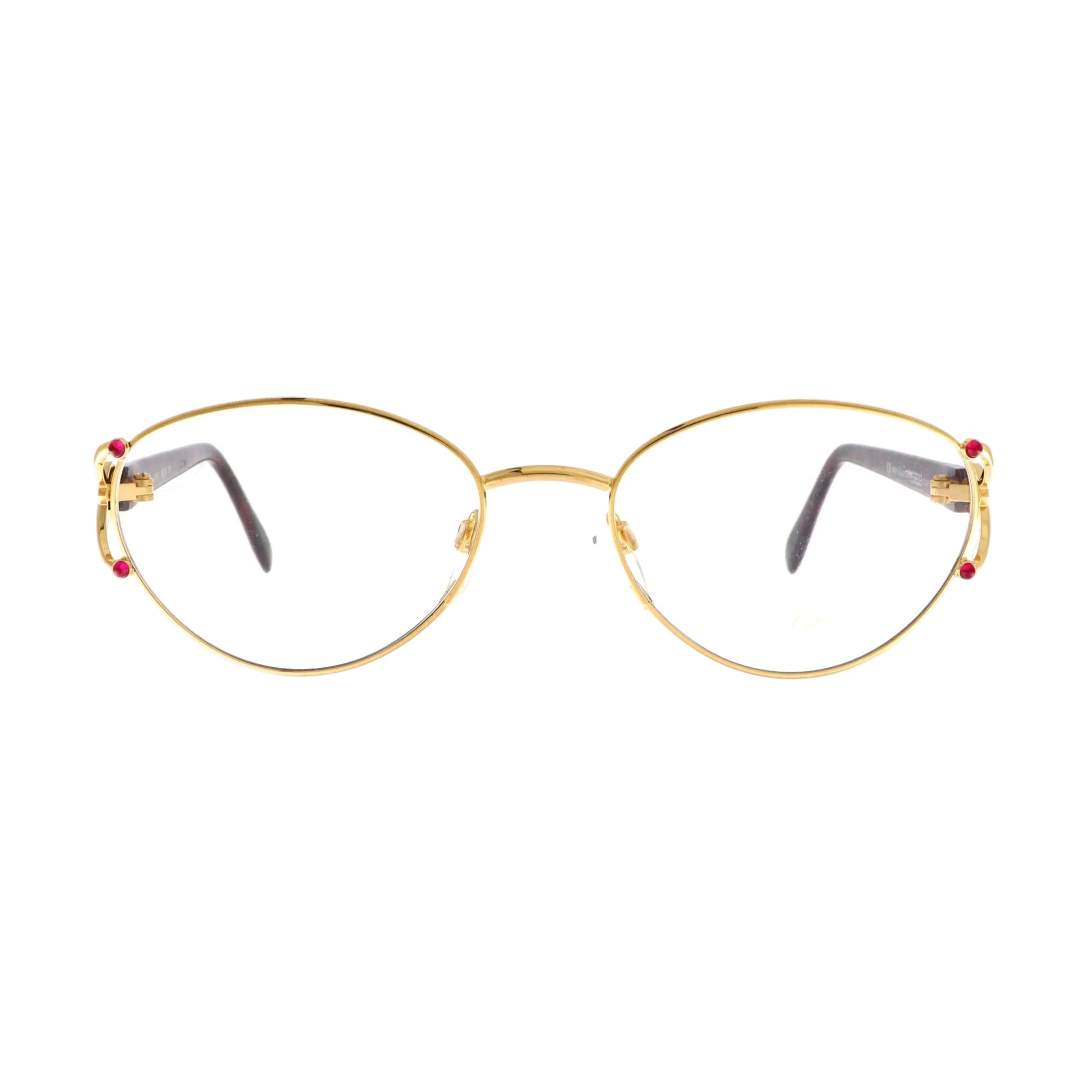 Chopard V6060 gold front sunglasses with sleek frame and tinted lenses, stylish and modern eyewear design.