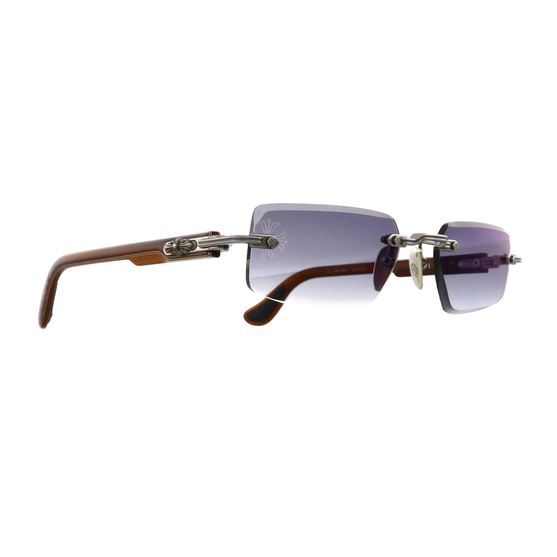 Chrome Hearts Deep I sunglasses with brown frames, showcasing their distinctive design and premium quality.