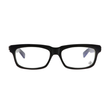 Black Chrome Hearts Foti H.T. sunglasses with thick frames and tinted lenses, stylishly displayed from the front view.