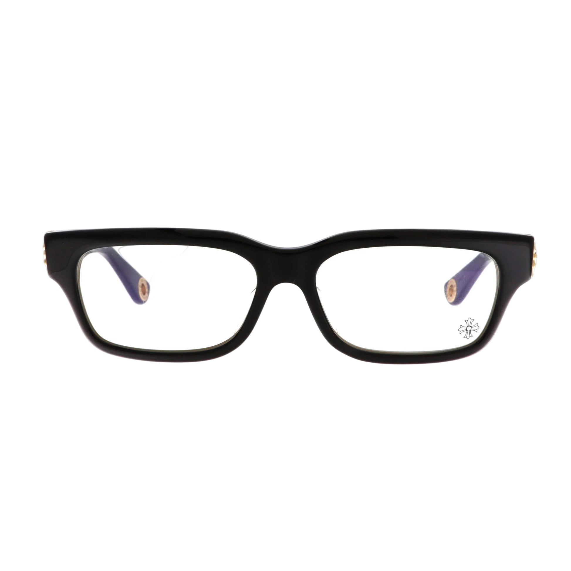 Chrome Hearts Hey Jack U Late II sunglasses in black with a sleek front view, brand new with tags.
