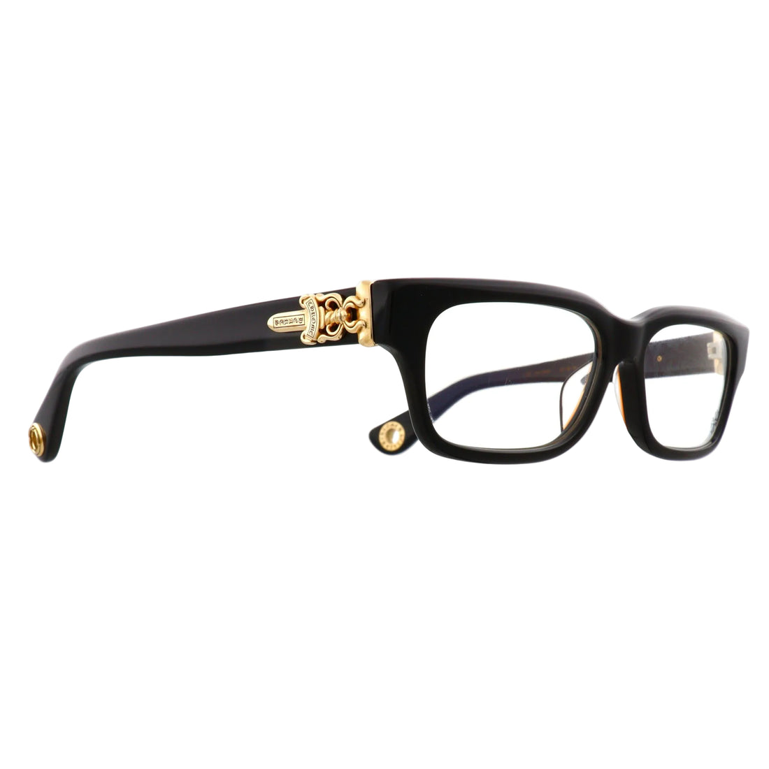 Chrome Hearts Hey Jack U Late II sunglasses in black with a sleek front view, brand new with tags.