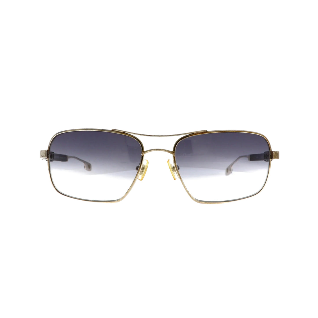 Chrome Hearts Loomer sunglasses with silver front, showcasing sleek designer eyewear with bold frame design and stylish details.