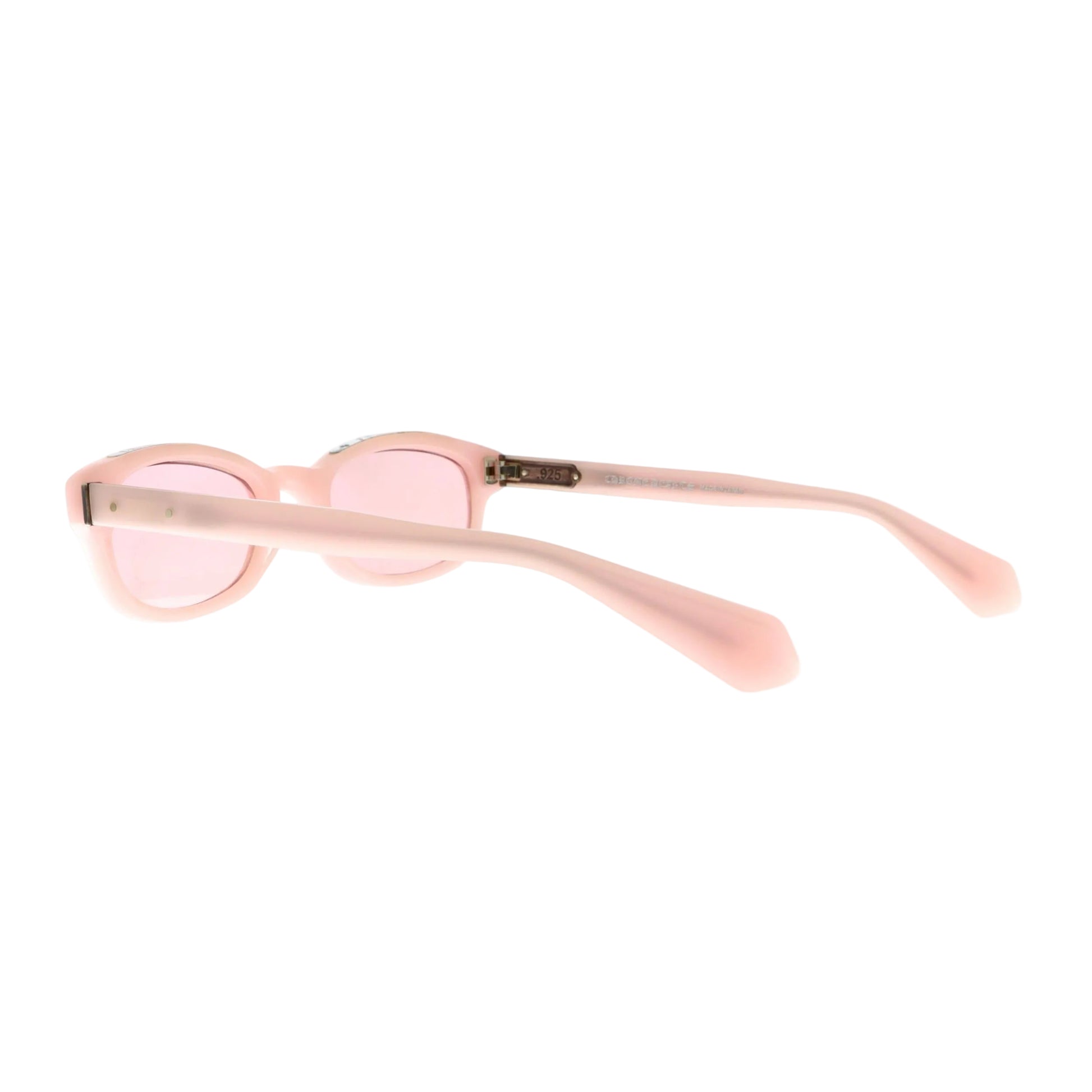 Chrome Hearts Lowrider sunglasses with pink tinted lenses and black frames, showcasing a stylish and bold accessory.