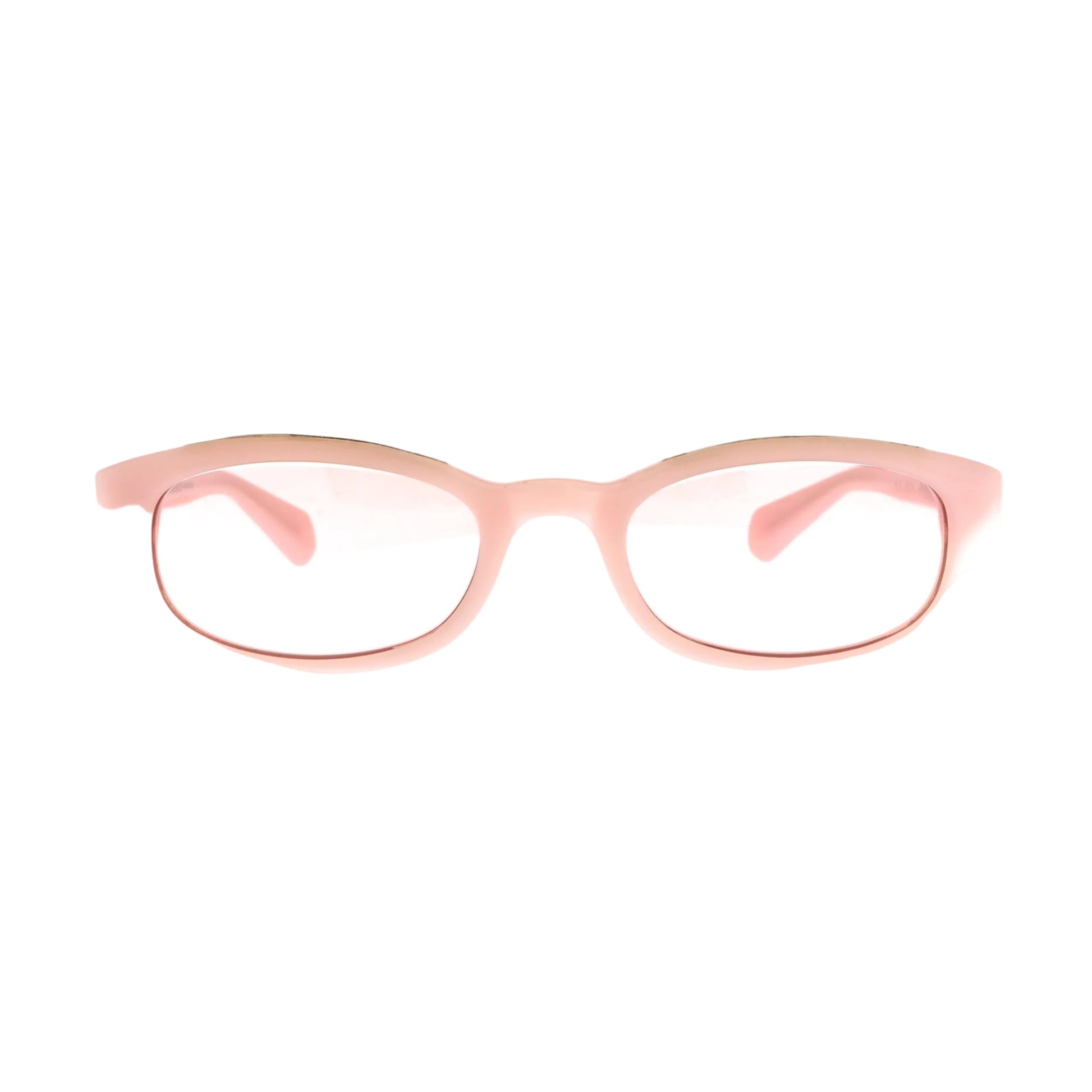 Chrome Hearts Lowrider sunglasses with pink tinted lenses and sleek black frames, displayed from the front view.