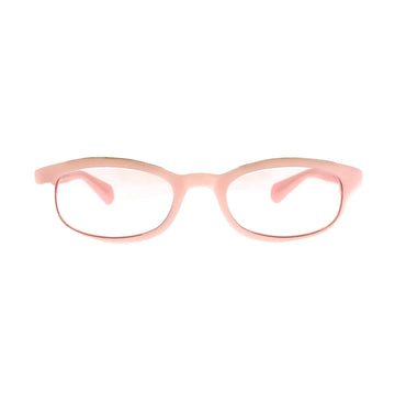 Chrome Hearts Lowrider sunglasses with pink tinted lenses and sleek black frames, displayed from the front view.