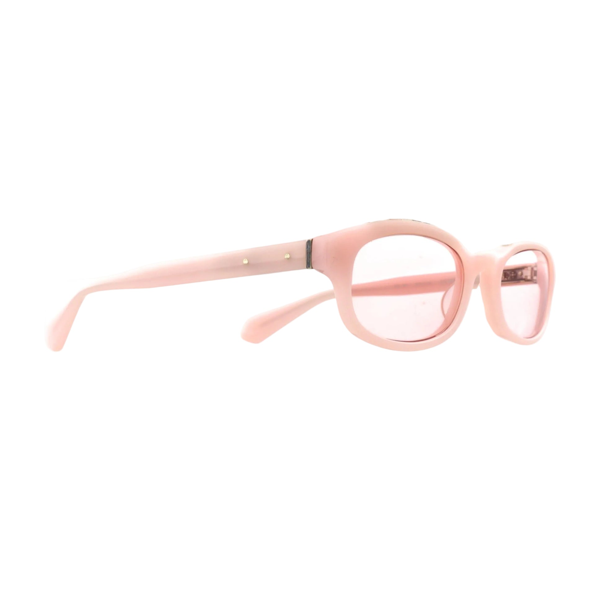 Chrome Hearts Lowrider sunglasses with pink side accents, featuring a classic rectangular frame and dark tinted lenses.