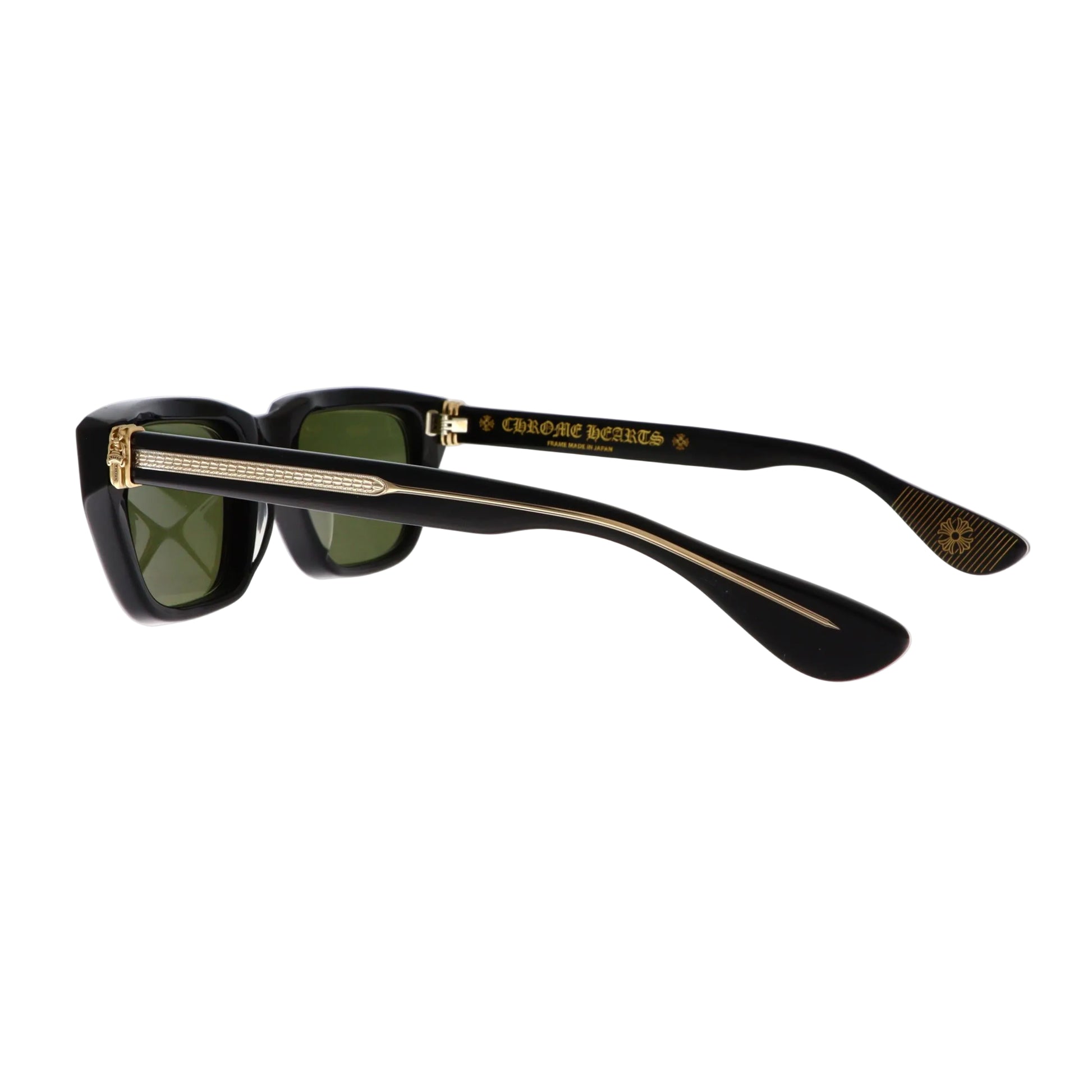 Black Chrome Hearts Optical sunglasses with sleek frame design and dark tinted lenses.