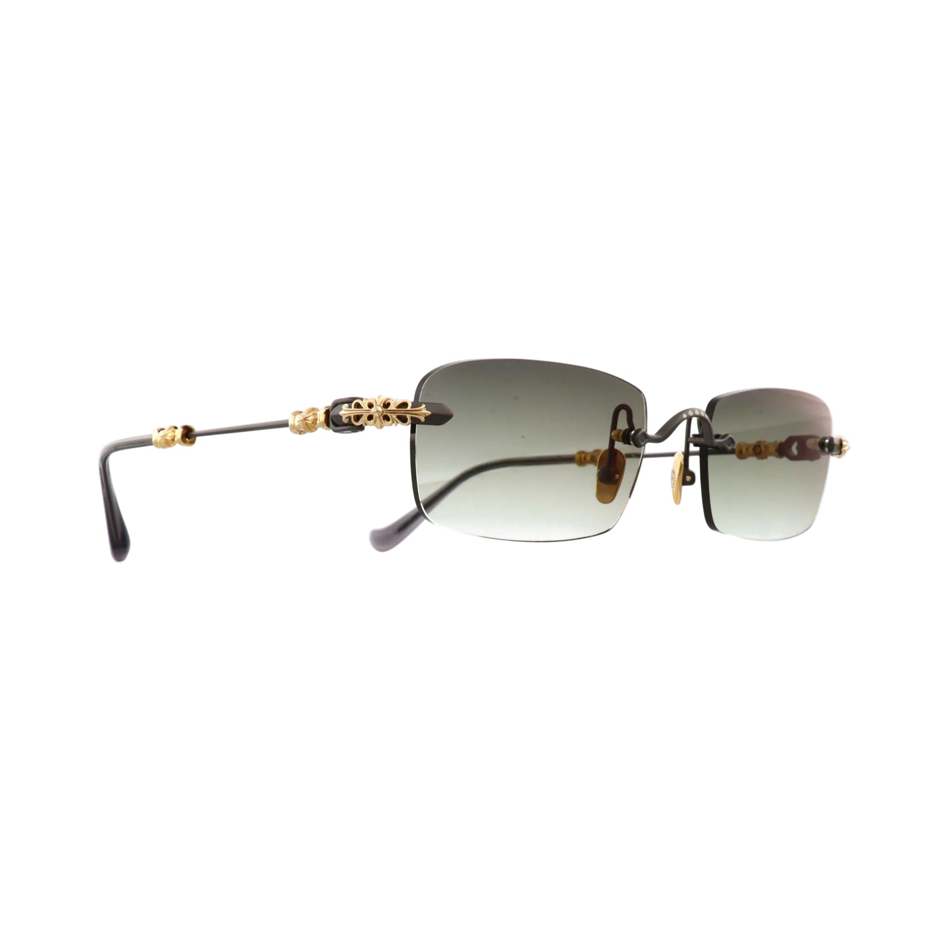 Chrome Hearts Pills III sunglasses in black with side detail, new with tags, stylish and high-end eyewear.