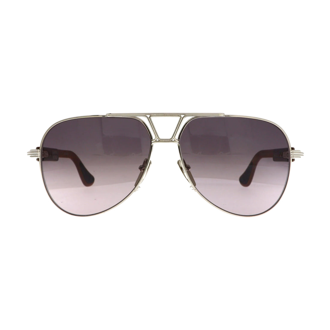 Chrome Hearts Wet Tee sunglasses with brown wooden arms, featuring sleek frames and dark tinted lenses.