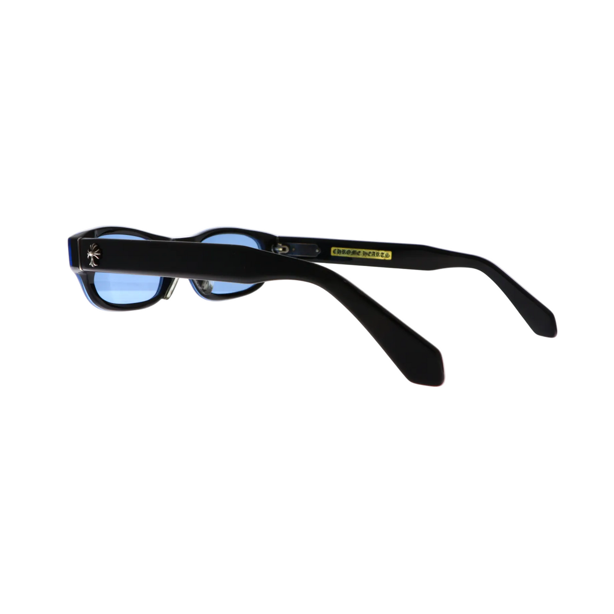 Chrome Hearts Ironwood vintage sunglasses with metal frames and dark lenses, new with tags, made in Italy in early 2000s.