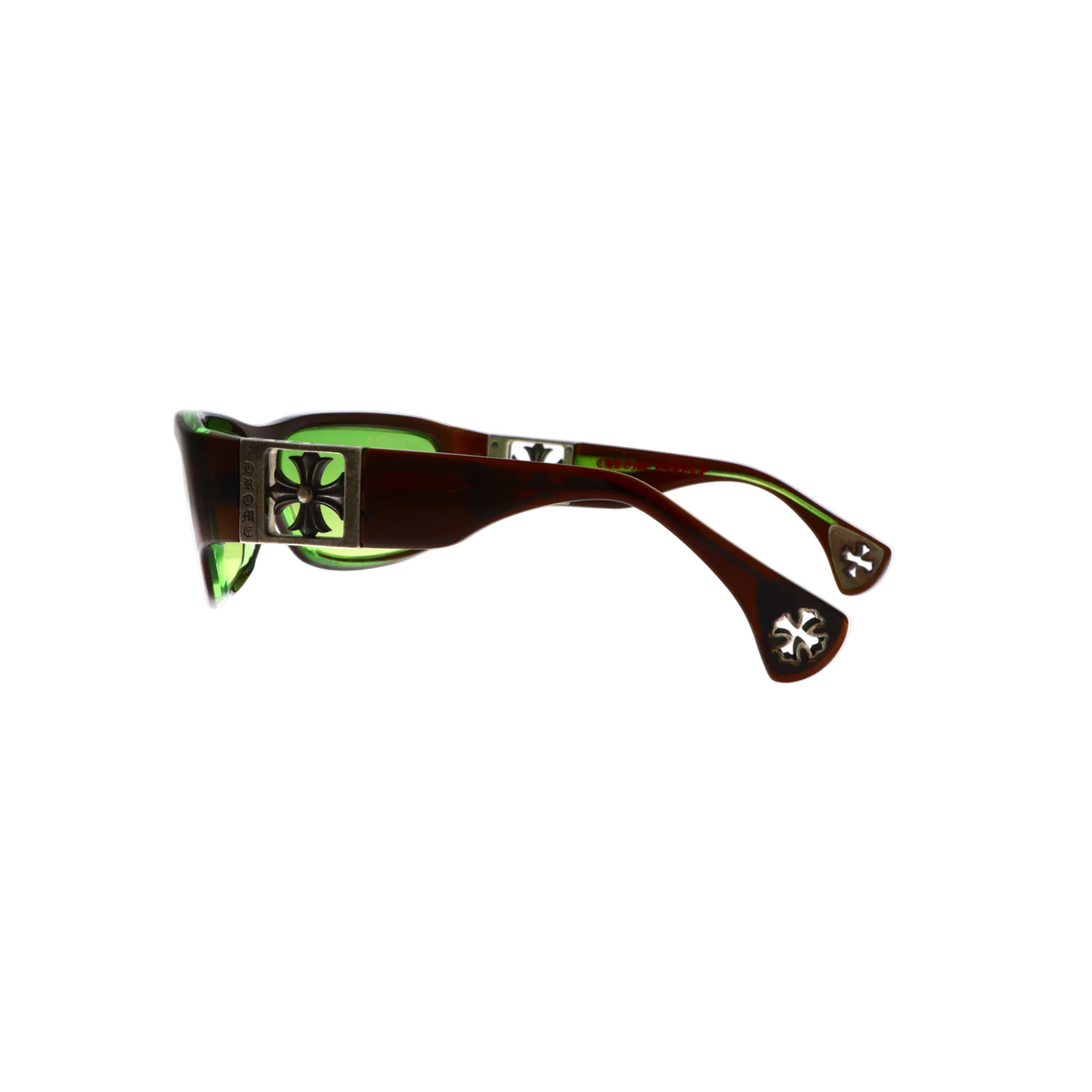Chrome Hearts Rejected sunglasses with brown frames and dark lenses, new with tags, style from the 2008 collection.
