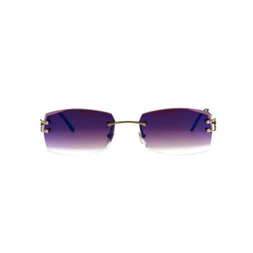 Must de Cartier solid white gold sunglasses model Donna size 55
