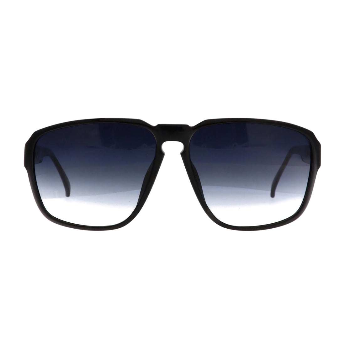 Black Dunhill sunglasses model 6041A with a sleek front view, size 58, showcasing modern designer eyewear.