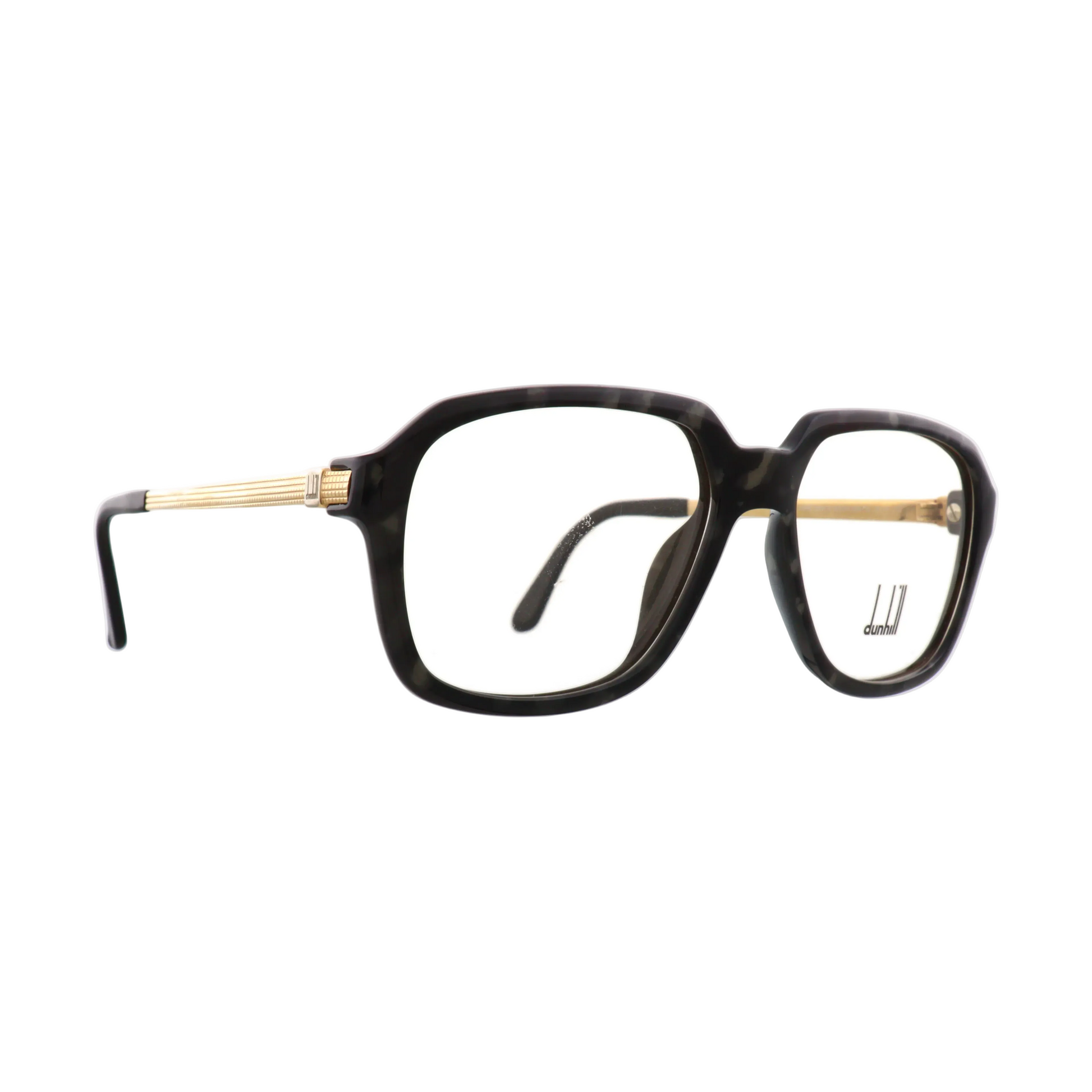 Dunhill sunglasses model 6064 with sleek black frame and tinted lenses, shown from a side angle.