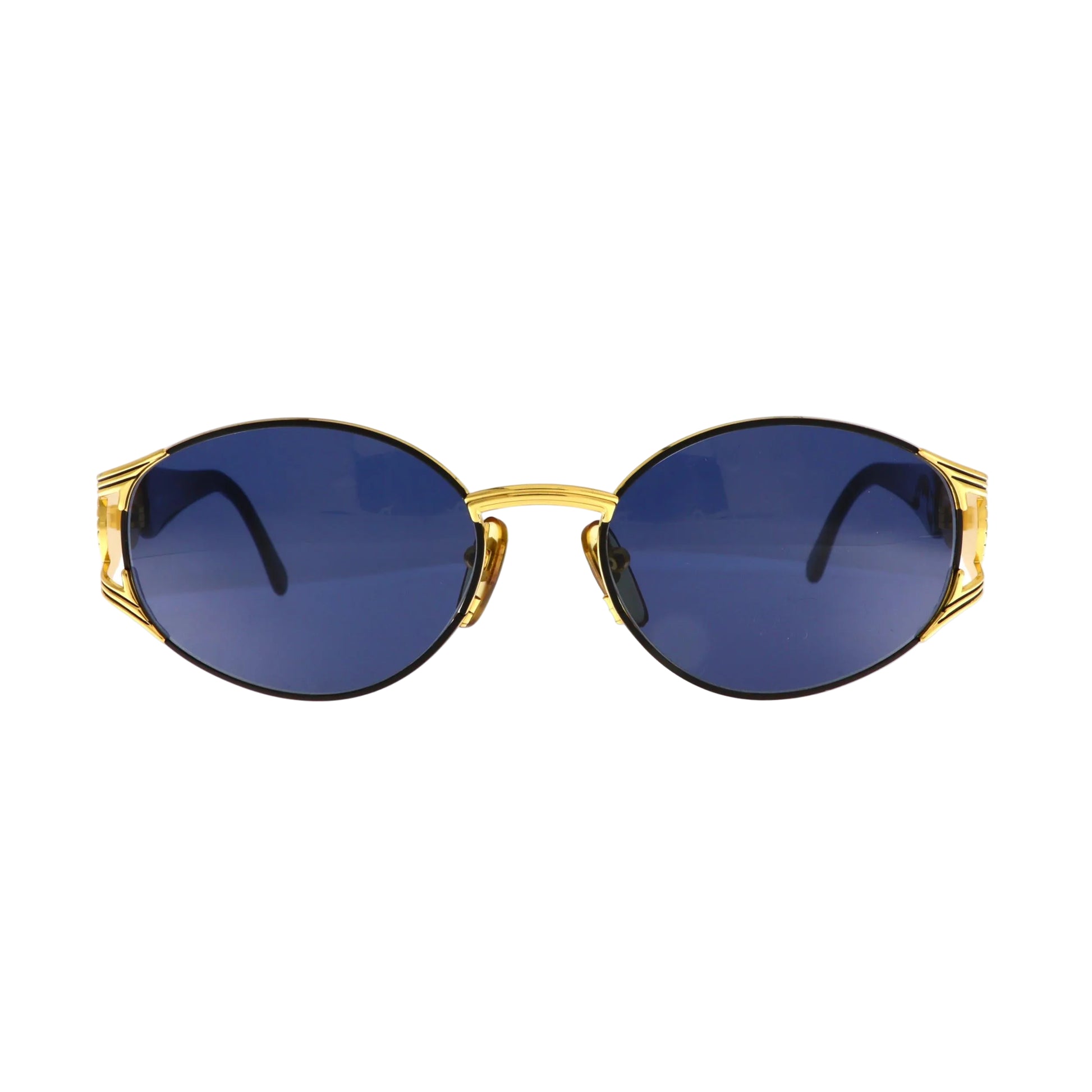 Fendi FS 261 gold-framed sunglasses with dark tinted lenses, stylish and modern eyewear accessory.