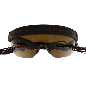 Fendi FS 341L brown sunglasses with thick frames and dark lenses, showcasing a stylish and modern design.