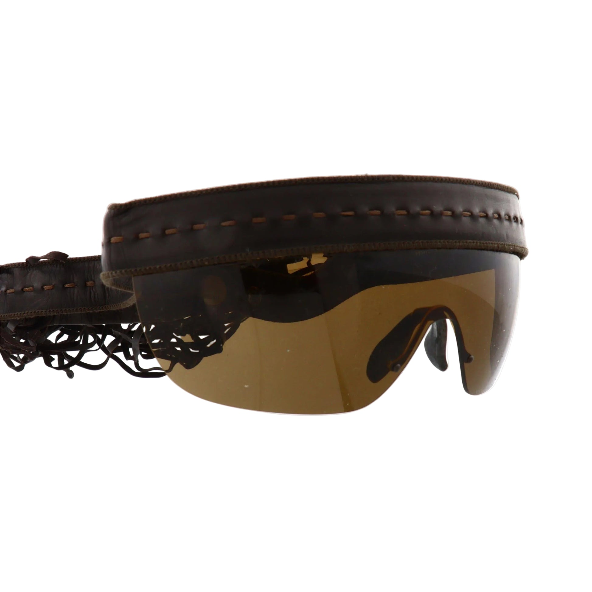 Fendi FS 341L brown sunglasses with sleek frame, shown from a side angle highlighting stylish design and premium craftsmanship.
