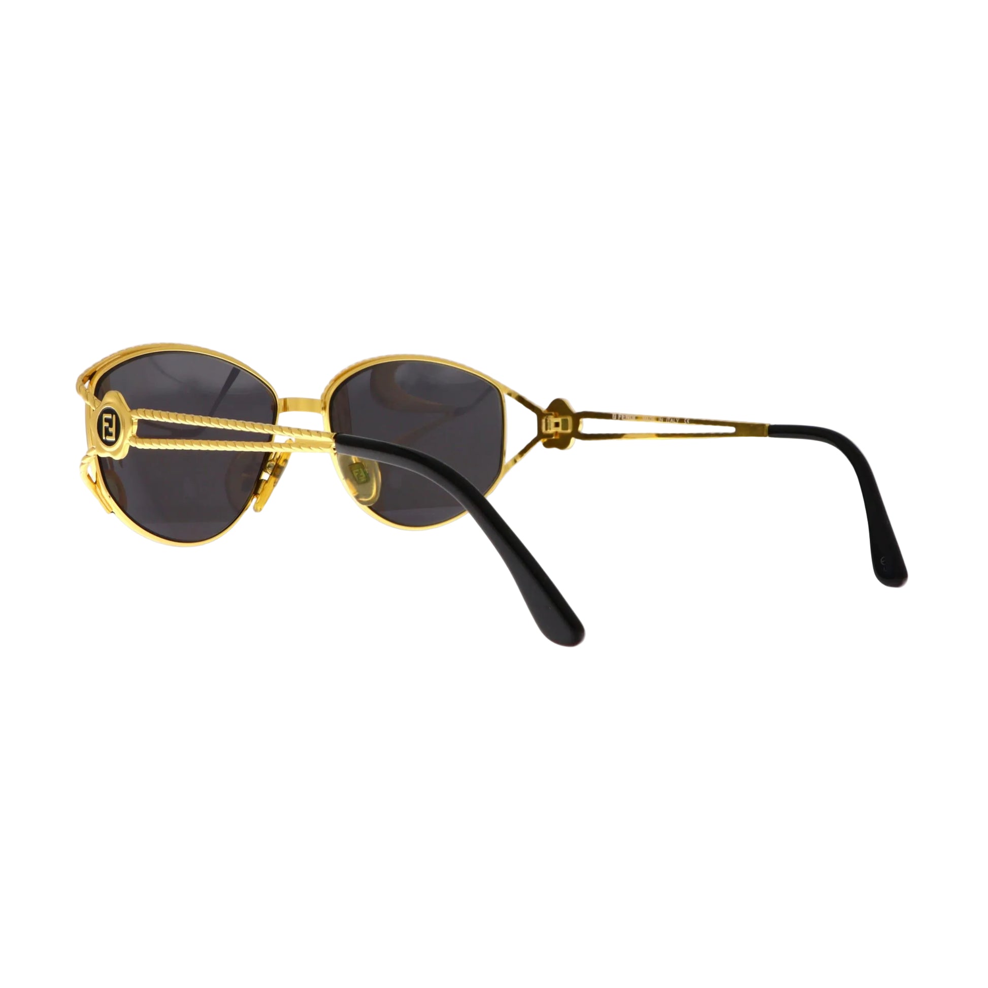 Fendi SL 7022 sunglasses with gold frames and dark tinted lenses, stylish eyewear for a sophisticated look.
