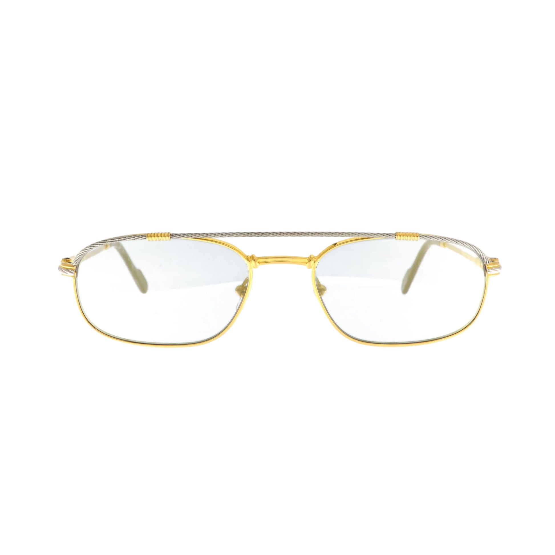 Fred Fregate sunglasses with gold front and black temples, stylish and lightweight eyewear for sun protection and fashion.